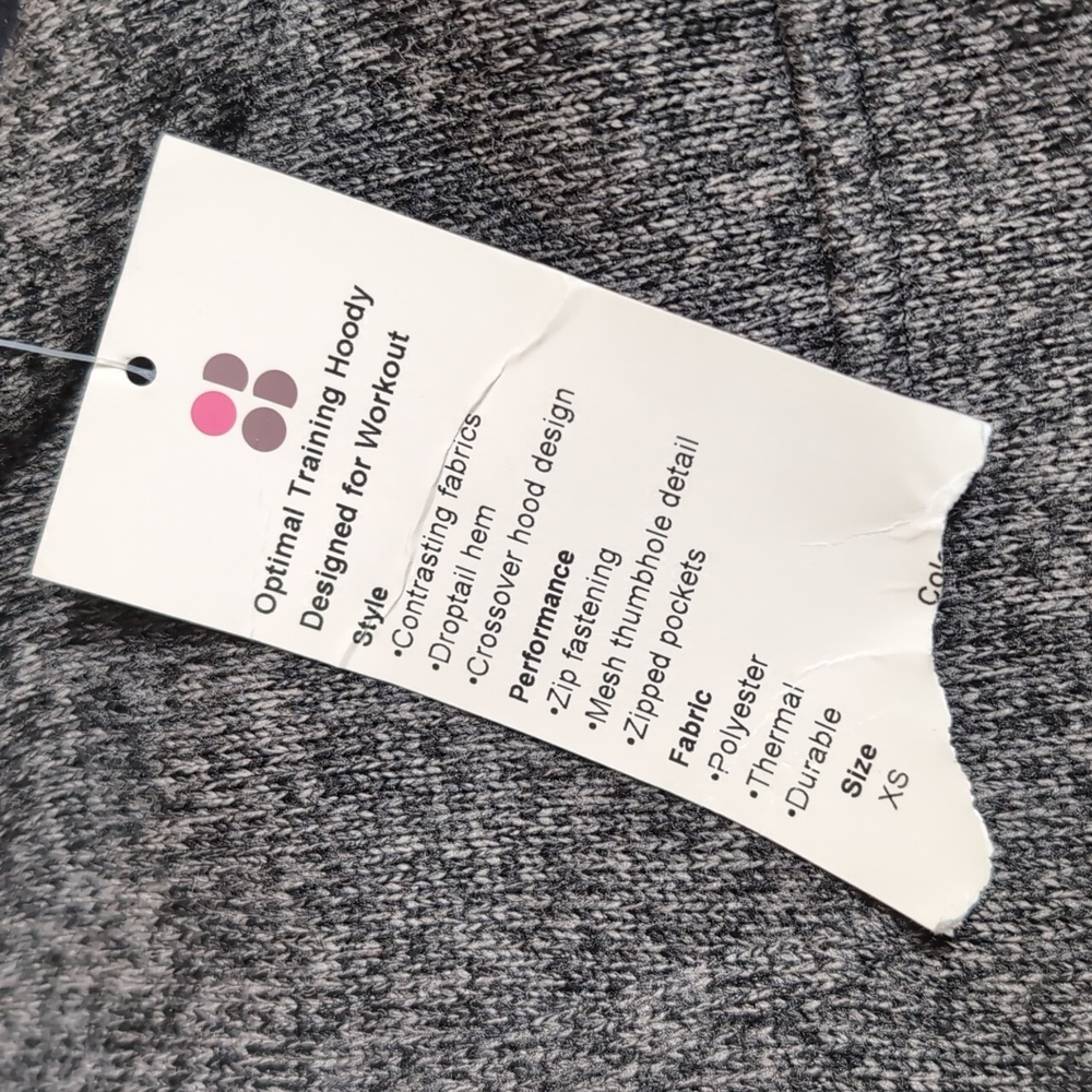 *NWT* Sweaty Betty Optimal Training Performance Hoodie Size XS Asymmetrical Zip - Picture 10 of 14